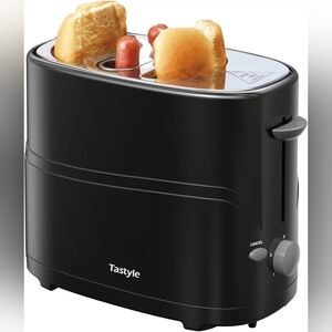Tastyle Black 2 Slot Hot Dog Toaster